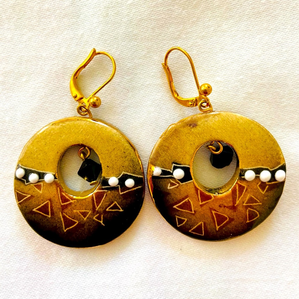 Vintage ceramic earrings.